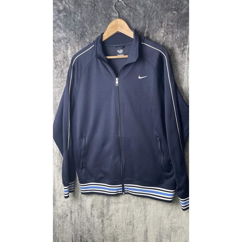 Nike The Athletic Dept Vintage Mens L Blue Track Jacket Full Zip 90s Y2K Retro